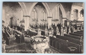 St. John the Baptist DANBURY interior ESSEX UK Postcard