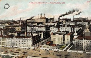 MILWAUKEE Wisconsin WI   SCHLITZ BREWING COMPANY FactoryPlant  1907 Postcard