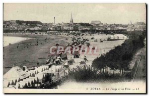 Old Postcard Royan The Beach and the City