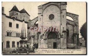 Old Postcard Cluny L & # 39Eglise Notre Dame Romanesque style and Gothic