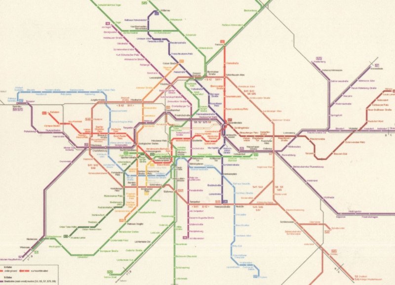 Berlin Germany Train Subway Map Underground Postcard