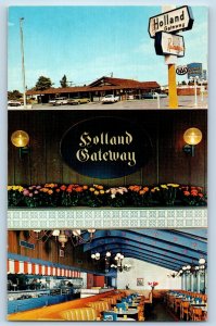 Portland Oregon Postcard Holland Restaurant Vancouver Washington c1960 Vintage