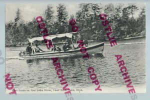 Thief River Falls MINNESOTA c1910 STEAMER Steamboat RED LAKE RIVER nr St Hilaire