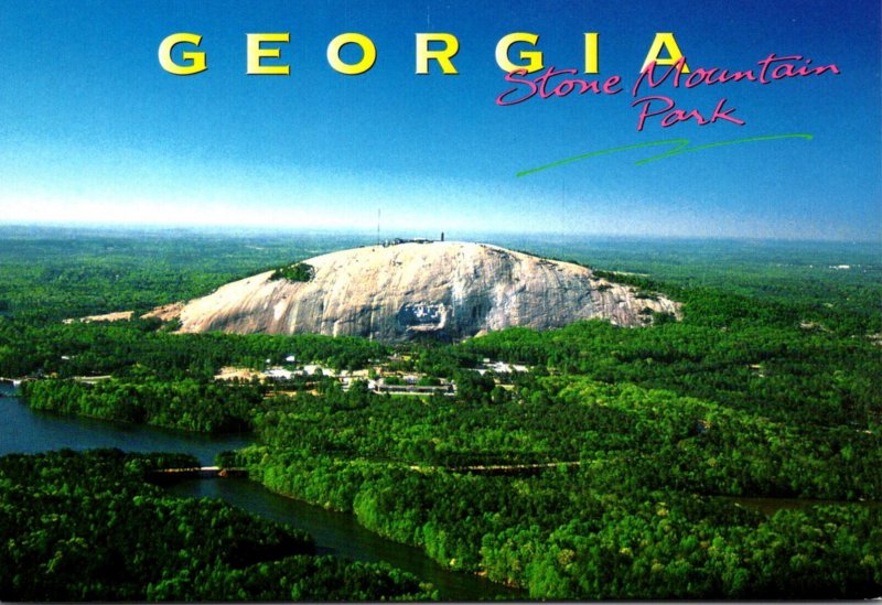 Georgia Atlanta Aerial View Stone Mountain Park