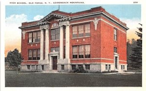 High School Old Forge, New York Postcard