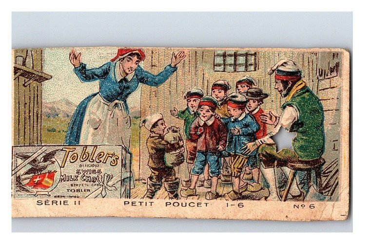 Vintage 1890's Victorian Trade Card Toblerone Swiss Chocolate - Teacher Children