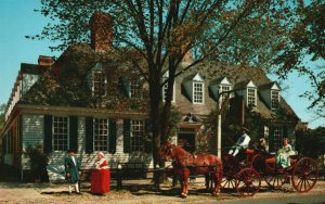 Williamsburg Virginia, Raleigh Tavern Largest Famous Hostelry, Vintage Postcard