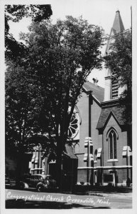 J83/ Greenville Michigan RPPC Postcard c40s Congregational Church 276