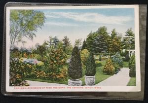 Postcard Unused  “Fairlawn-Residence of Miss Kneeland Gardens Lenox Mass”