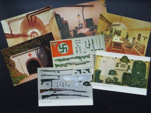 Jersey Collection 9 x WW2 GERMAN MILITARY UNDERGROUND HOSPITAL c1960s Postcards