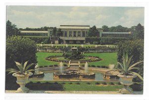 Longwood Gardens Fountsin Garden Conservatory Kennett Square PA Vntg Postcard