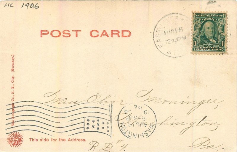 Postcard 1906 West Virginia Chester Lake Bathing Pavilion Rock Park 23-13062