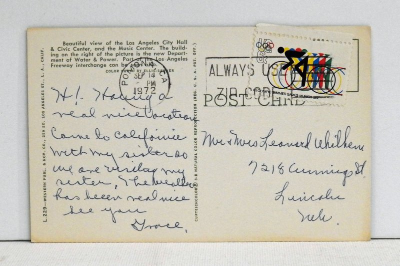 Los Angeles, California - Postcard