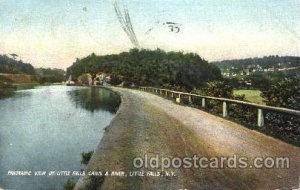 Canal & River, Little Falls, NY, USA Canal 1907 light wear postal used 1907, ...