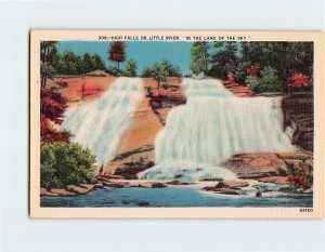 Postcard High Falls On Little River In The Land Of The Sky North Carolina USA