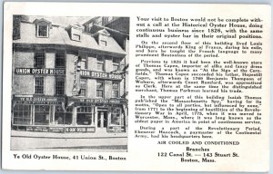 1940s Union Oyster House Boston, MA Postcard F223