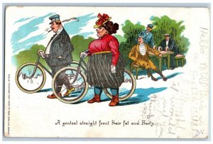 Salem Oregon OR Postcard A Genteel Straight Front Rair Fat And Rorly Bicycle