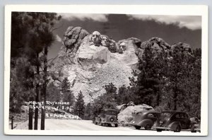 Mt Rushmore Memorial Mid Construction Scaffolding Black Hills SD Postcard X27