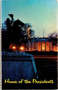 Home Presdients Night View White House Washington DC Postcard UNP VTG Unused 