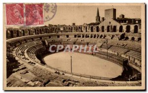 Old Postcard Arles Vue Generale L & # 39interieur Des Arenes