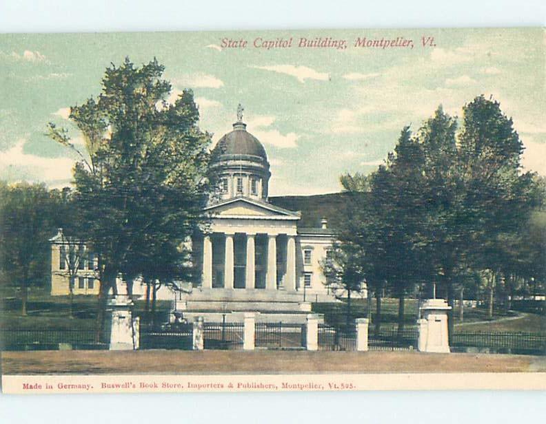 Unused Divided-Back STATE CAPITOL BUILDING Montpelier Vermont VT G1372