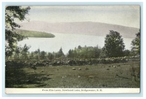 1908 From Elm Lawn, Newfound Lake, Bridgewater New Hampshire NH Postcard