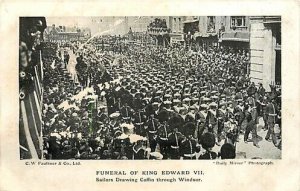 English Royalty, King Edward VII, Sailors Drawing Coffin thru Windsor, Funeral