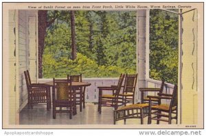 View Of Sunlit Forest As Seen From Front Porch Little Whte House Warm Springs...