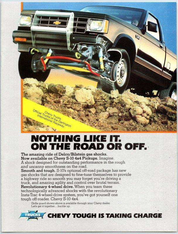 1984 Chevy S-10 4X4 Pickups Print Ad N1