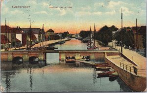 Netherlands Amersfoort Gezicht op de Eem Vintage Postcard C079