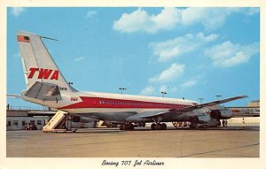 Boeing 707 jet airliner â€“ TWA Airplane Unused 