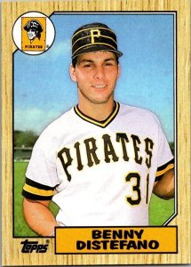 1987 Topps Baseball Card Benny Distefano Pittsburgh Pirates sk3449