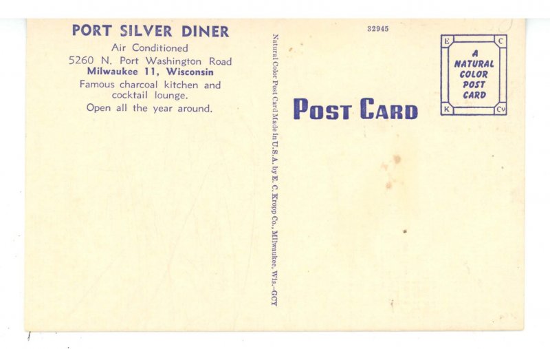 WI - Milwaukee. Port Silver Diner ca 1940