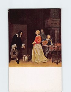 Postcard The Suitor's Visit By Ter Borch, National Gallery Of Art, D. C.