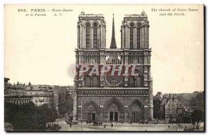 Paris Notre Dame Old Postcard