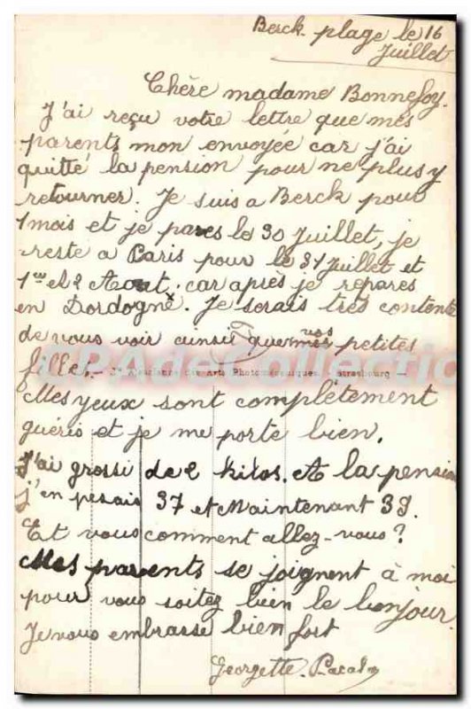 Old Postcard Berck Beach The Beach