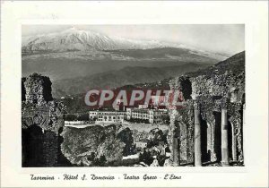 Postcard Modern Hotel S Domenico Taormina Teatro Greco Etna