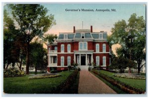 c1910 Pathway to Entrance Governor's Mansion Annapolis Maryland MD Postcard