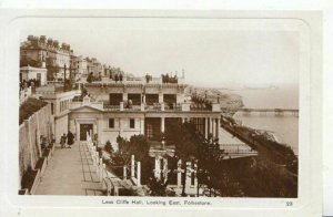 Kent Postcard - Leas Cliffe Hall - Looking East Folkestone - RP - Ref 2545A