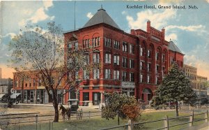 H60/ Grand Island Nebraska Postcard c1910 Koehler Hotel Building 133