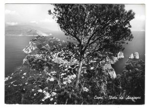 Italy Capri Island Vista Anacapri Birdseye View VERA Glossy RPPC Postcard 4X6