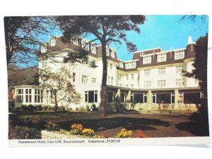 Hazelwood Hotel East Cliff  Bournemouth Dorset Vintage Postcard 1981