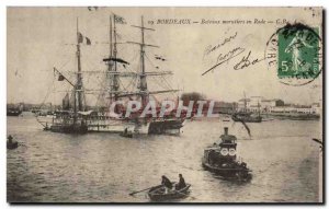 Bordeaux - Sailing - Boats in cod fishing Rade - Old Postcard