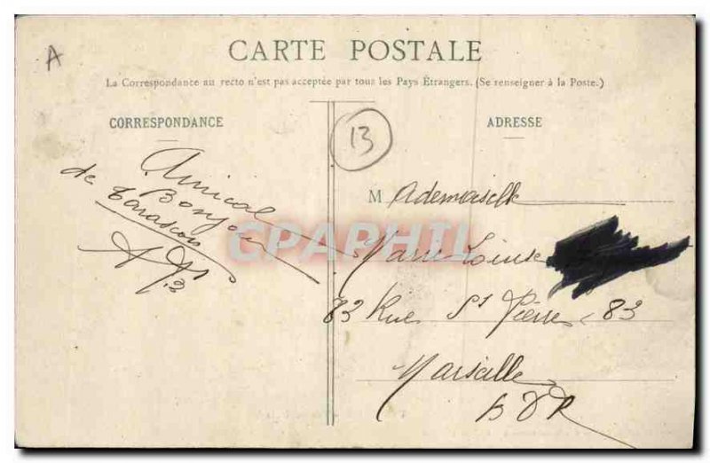 Old Postcard Tarascon general view