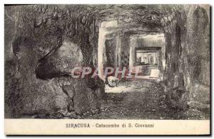 Postcard Old Siracusa Catacomb Di S Giovanni