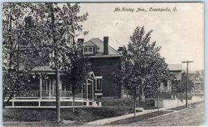 CROOKSVILLE, Ohio OH   McKINLEY AVENUE  Street Scene  Perry County 1909 Postcard