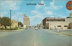 Postcard Looking East on US Highway 80 Thru Eastland Texas TX