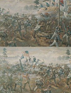 Fort Harrison USA Military Capture 2x 1960s Painting Postcard s