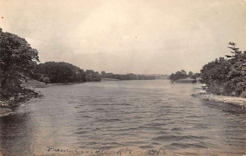 Damariscotta River Maine Scenic Waterfront Real Photo Antique Postcard K431667