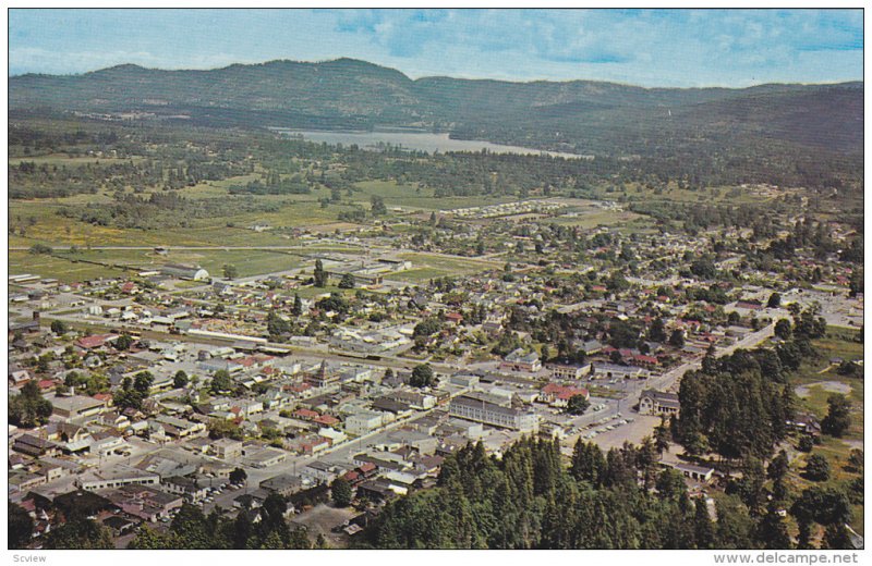 Aerial view of Duncan,  B.C.,  Canada,  40-60s